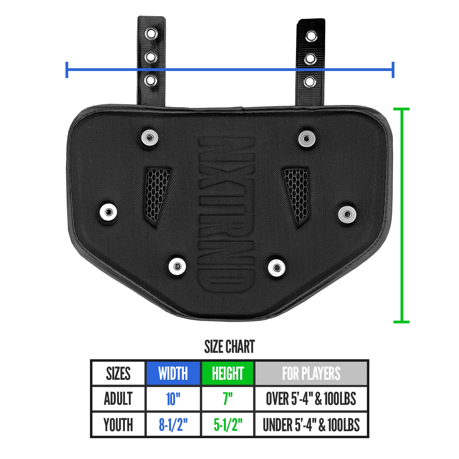 NXTRND B-PLATE® Football Back Plate Chrome Red