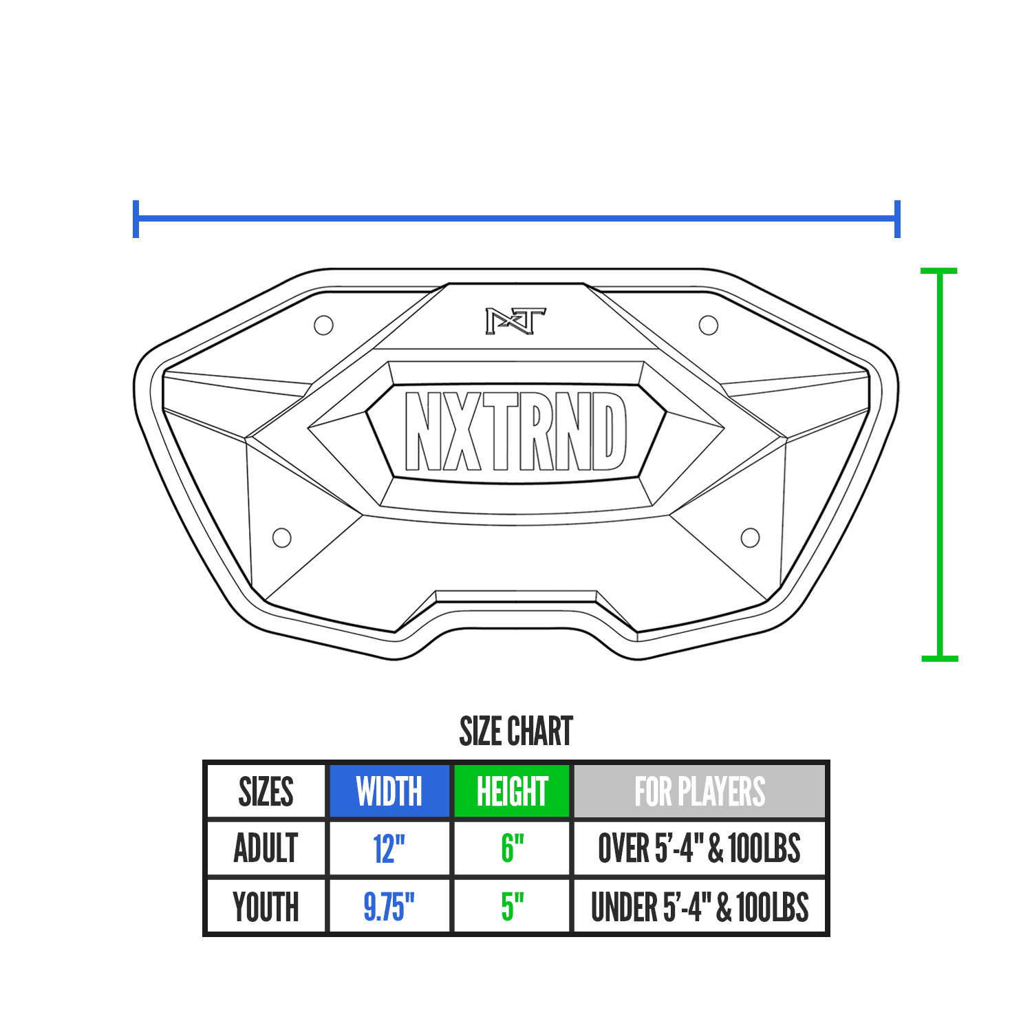 NXTRND B-PLATE® Pro Football Back Plate Purple
