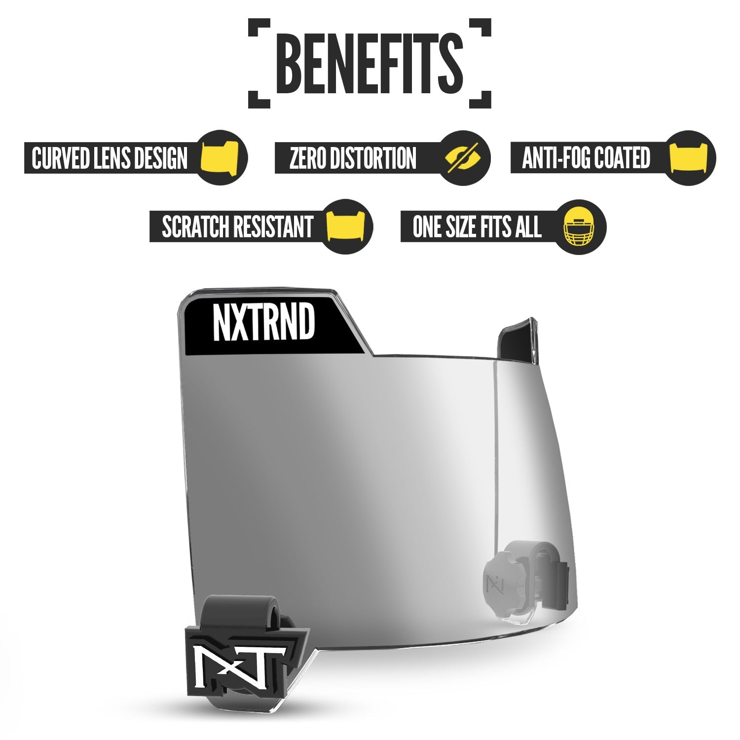 NXTRND VZR3® Football Visor Clear Mirror