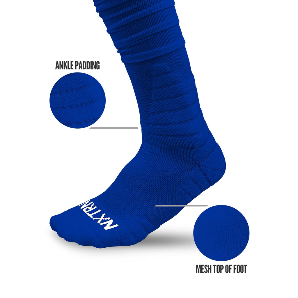 NXTRND XTD® Scrunch Football Socks Blue