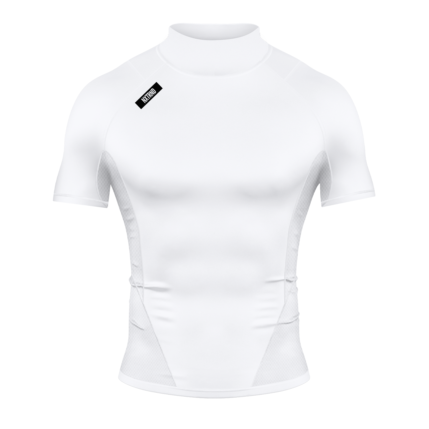 Nxtrnd Core Turtleneck Compression Short Sleeve White
