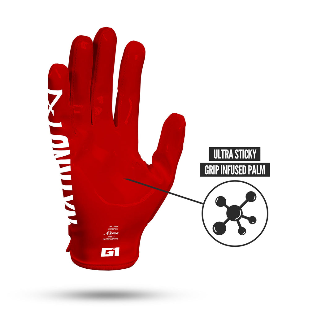 NXTRND G1® Pro Football Gloves Red