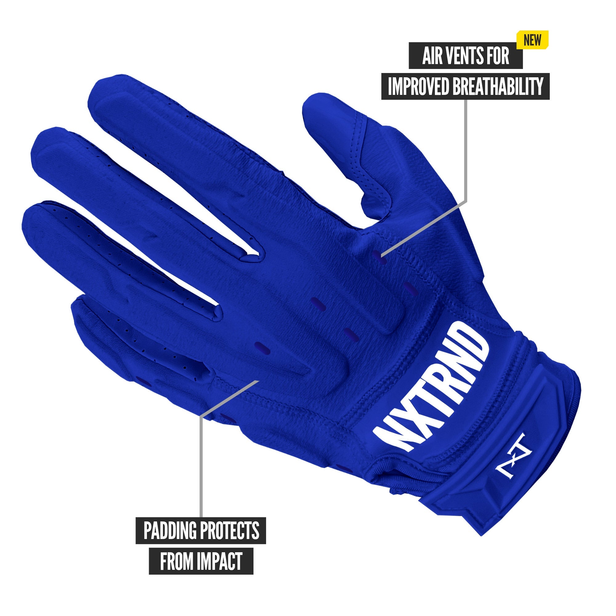 NXTRND G3® Pro Padded Football Gloves Blue