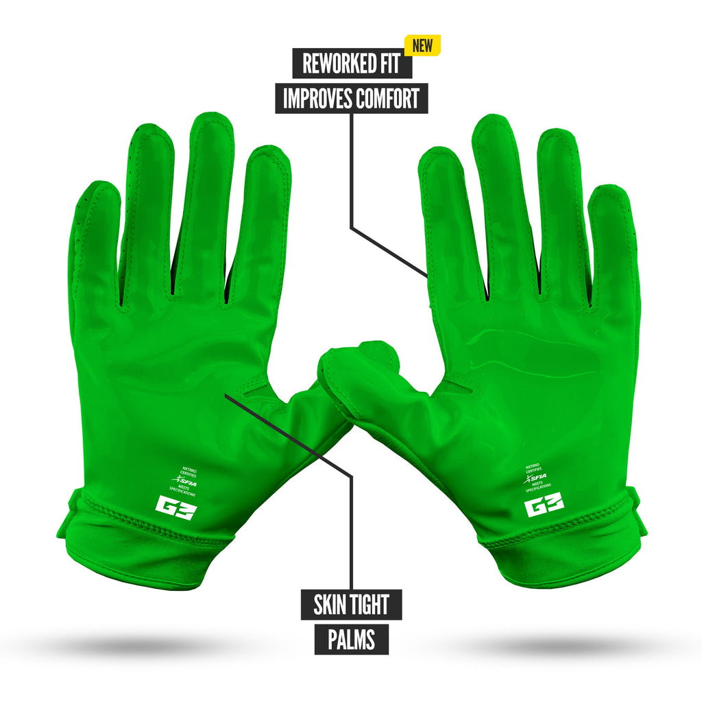 NXTRND G3® Pro Padded Football Gloves Green