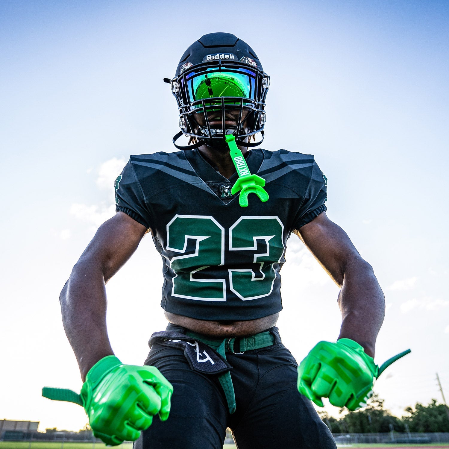 NXTRND G1® Youth Football Gloves Green