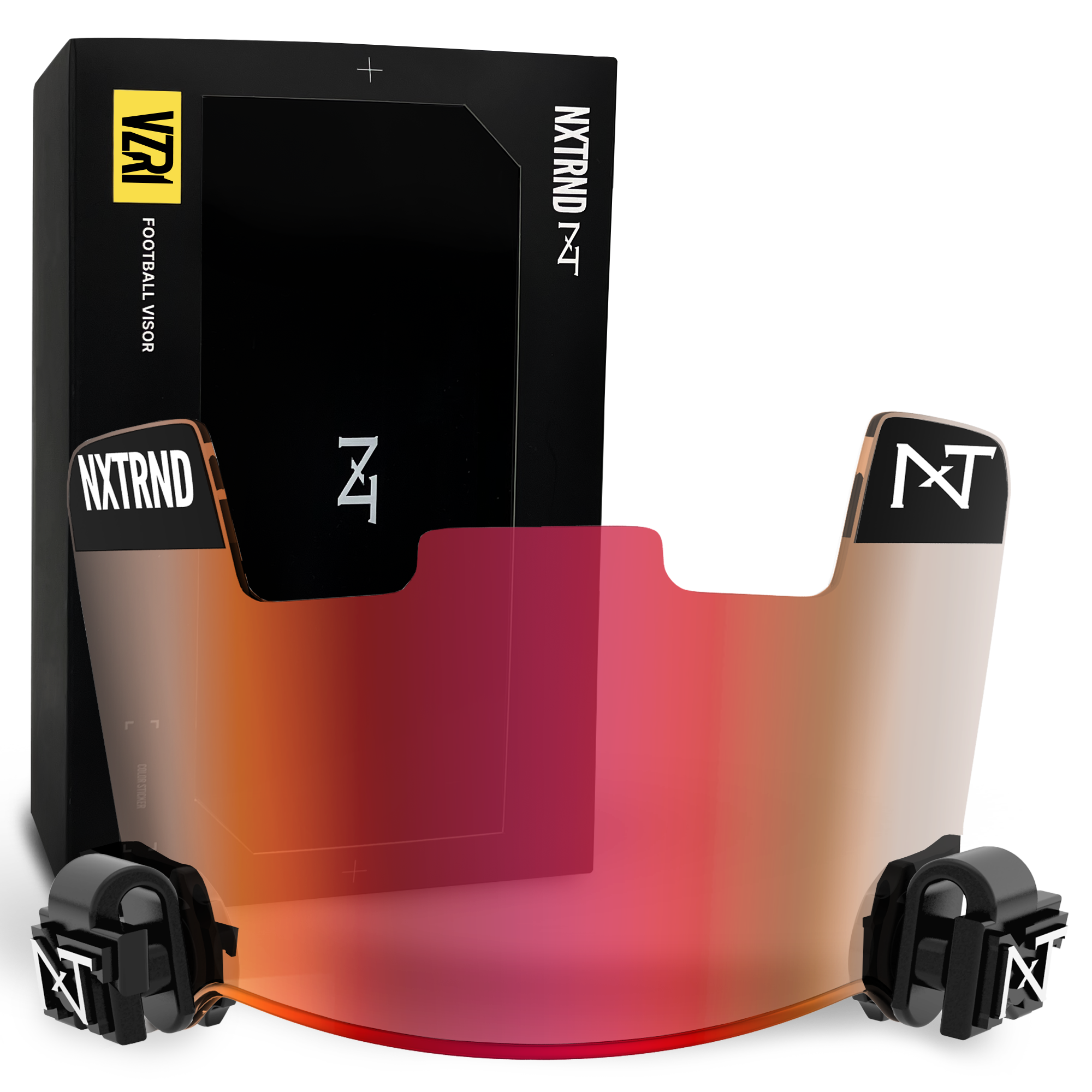 NXTRND VZR1® Football Visor Clear Red
