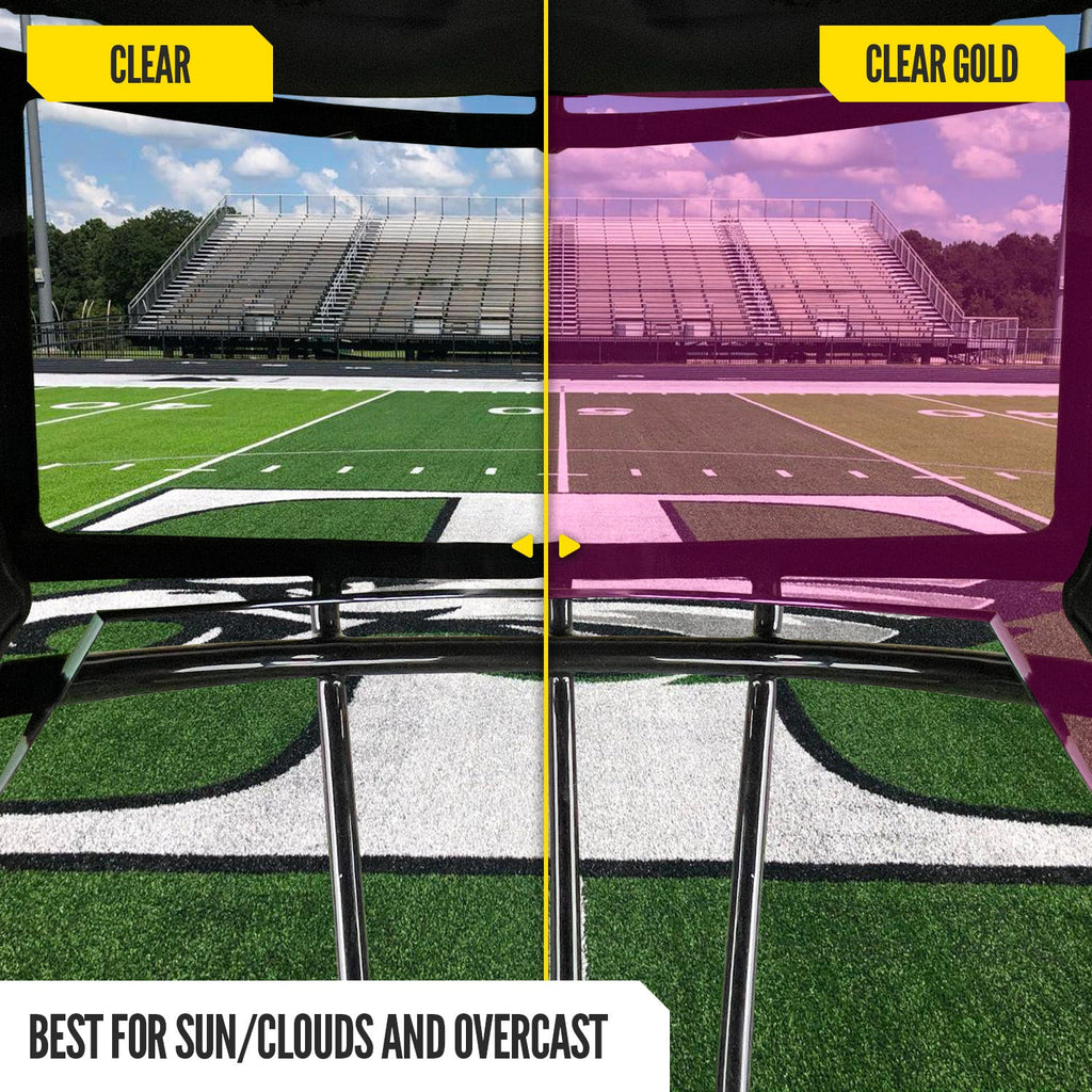 NXTRND VZX Football Visor Clear Gold