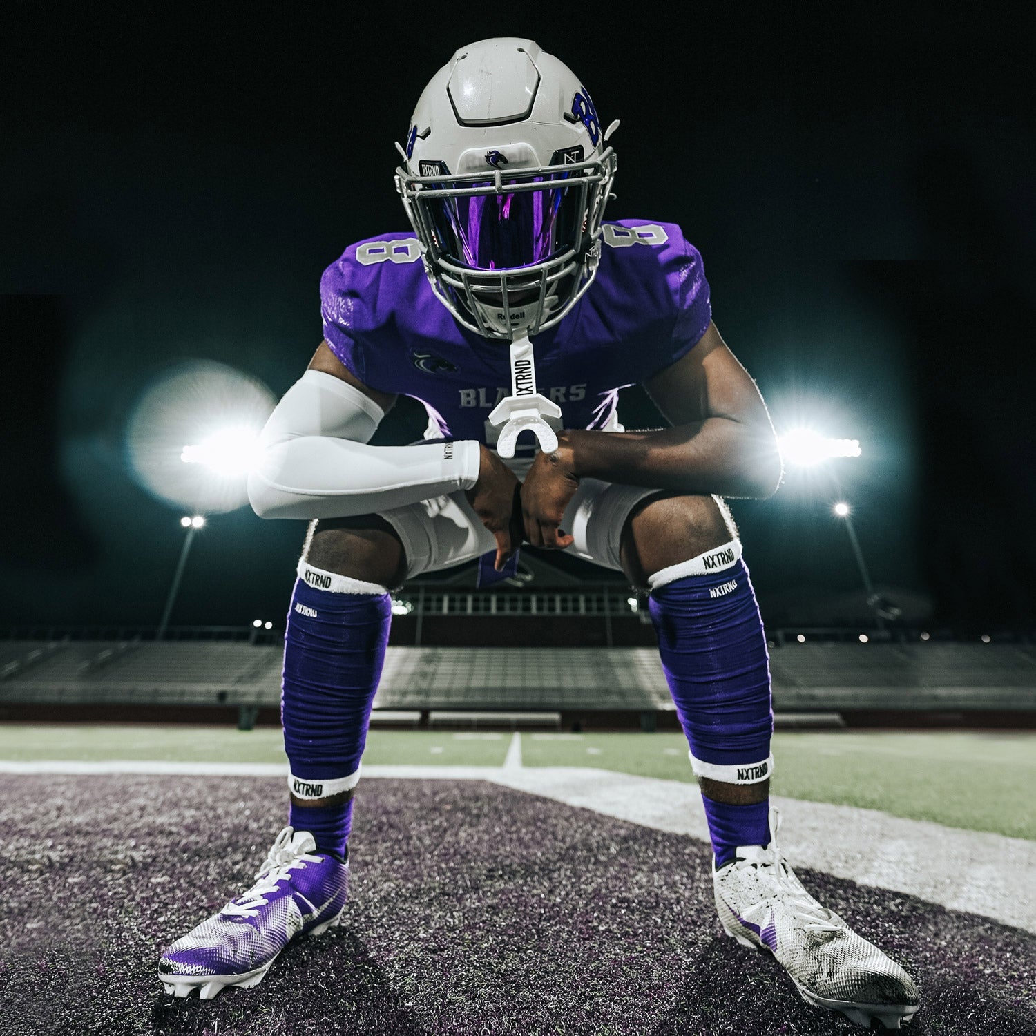 NXTRND Scrunch Football Leg Sleeves Purple