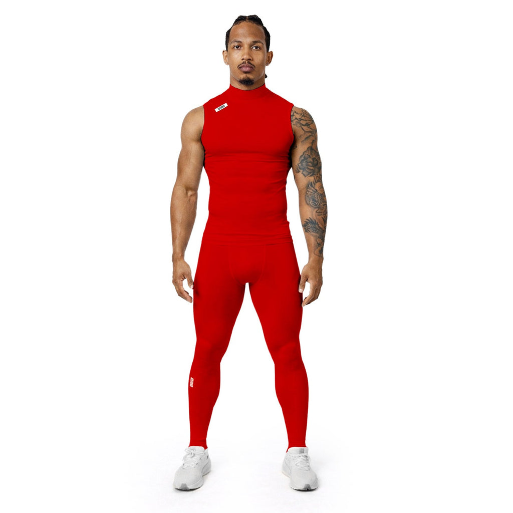 Nxtrnd Core Turtleneck Compression Sleeveless Red