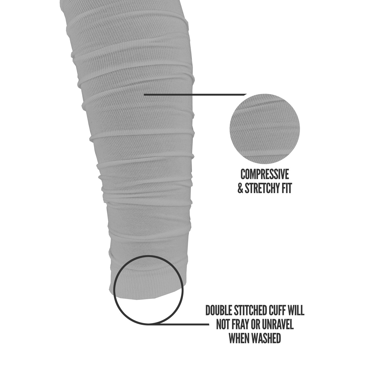NXTRND Scrunch Football Leg Sleeves Light Grey
