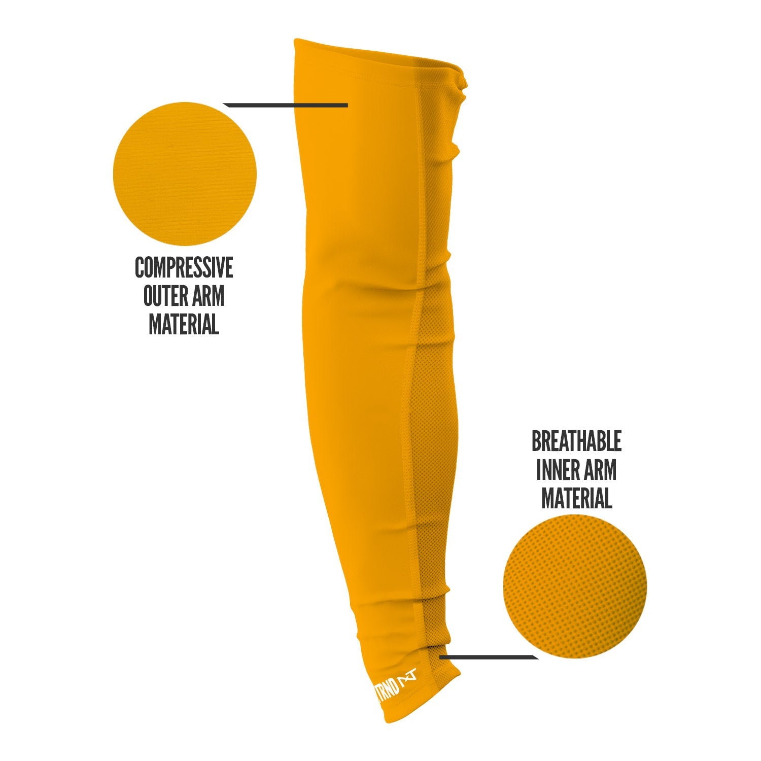 NXTRND AirTek Arm Sleeves Yellow (1 Pair)